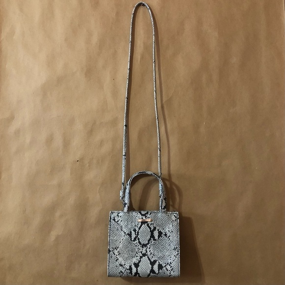 Nine West | Vintage Y2K Mini Boxy Square Crossbody Snakeskin Python Print Purse - Picture 2 of 11